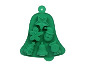 Molde silicona 6 figuras Navidad